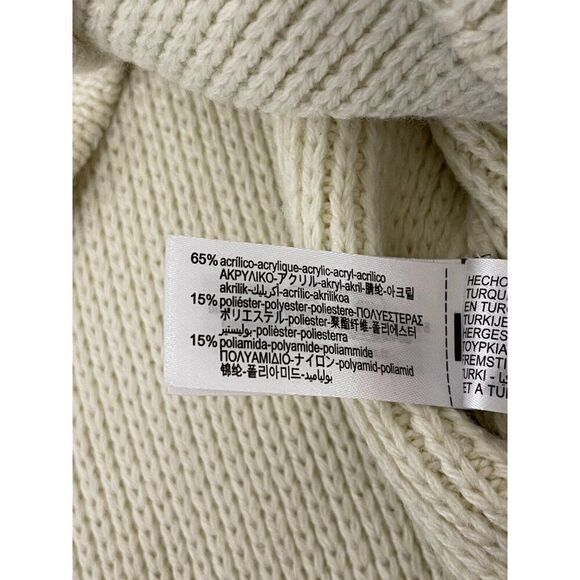Zara Womens Jacket Sweater Small S Cream Knitted Double Breasted 3991/109 NWOT - Picture 6 of 9